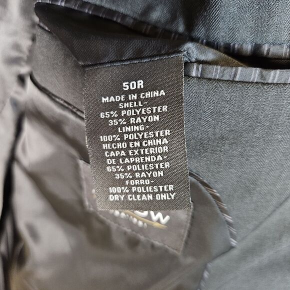 Arrow Blazer Suit Jacket Size 50R Business Charcoal Gray Work Blazer Lightweight - Picture 11 of 13